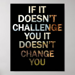 Challenge Yourself Motivational Quote Exercise Poster
