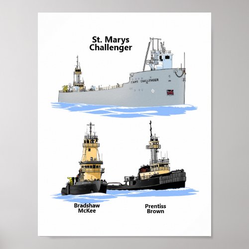 Challenger and tugs poster