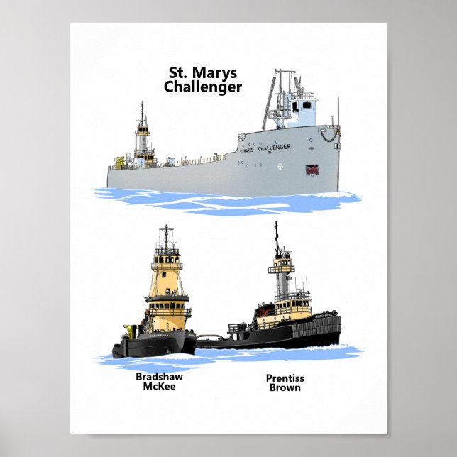 Challenger and tugs poster (Front)