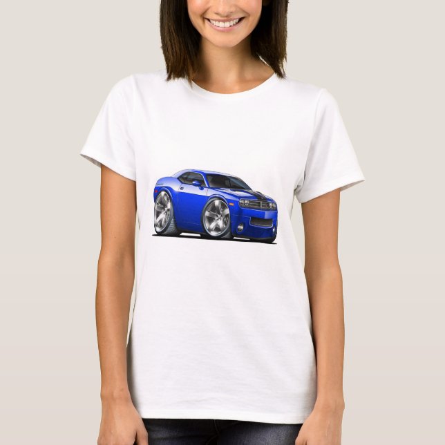 Challenger Blue Car T-Shirt (Front)