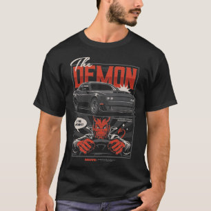 Challenger Demon Automotive Car Illustration T-Shirt