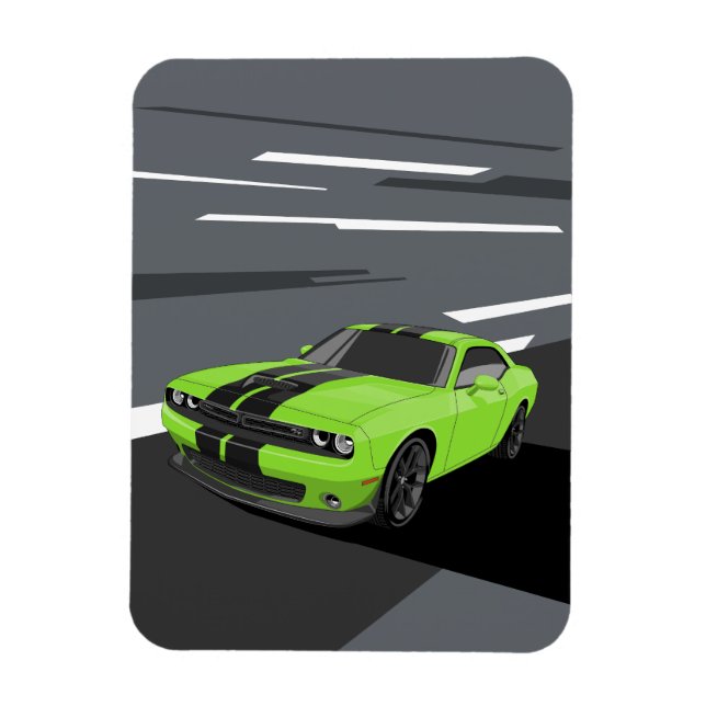 Challenger Green Magnet (Vertical)