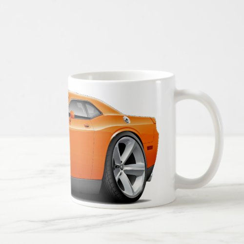 Challenger SRT8 Orange-Black Car Coffee Mug