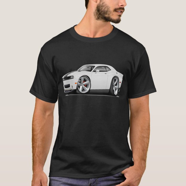Challenger SRT8 White-Black Car T-Shirt (Front)