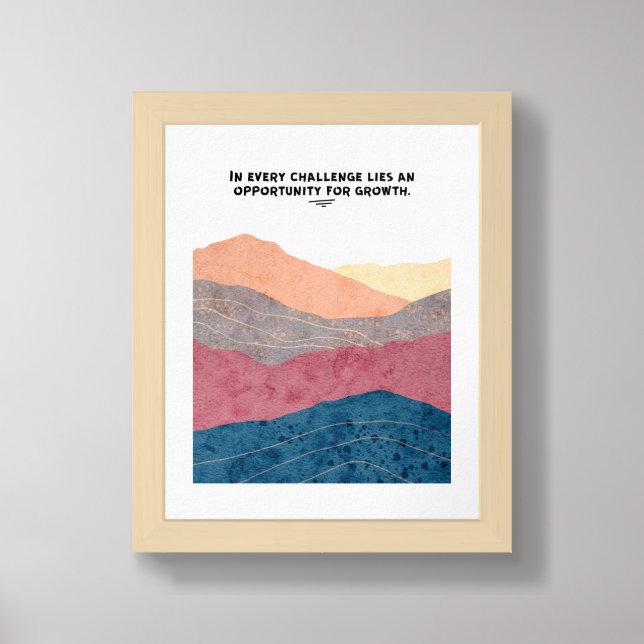 Challenges Quote - Motivation and Inspirational Framed Art (Framed Front)