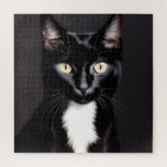 Challenging 676 Piece Black Cat 20x20 Square Jigsaw Puzzle at Zazzle