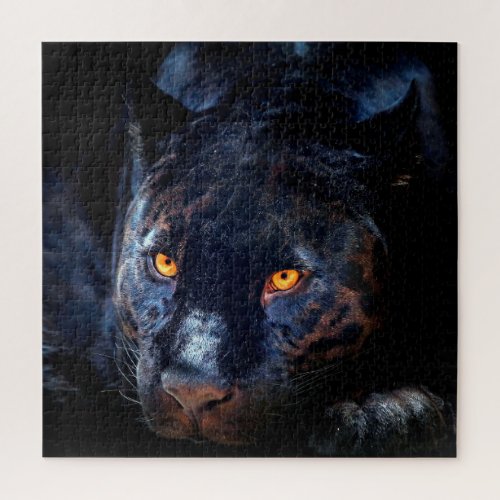 Challenging Almost All Black Panther Jigsaw Puzzle