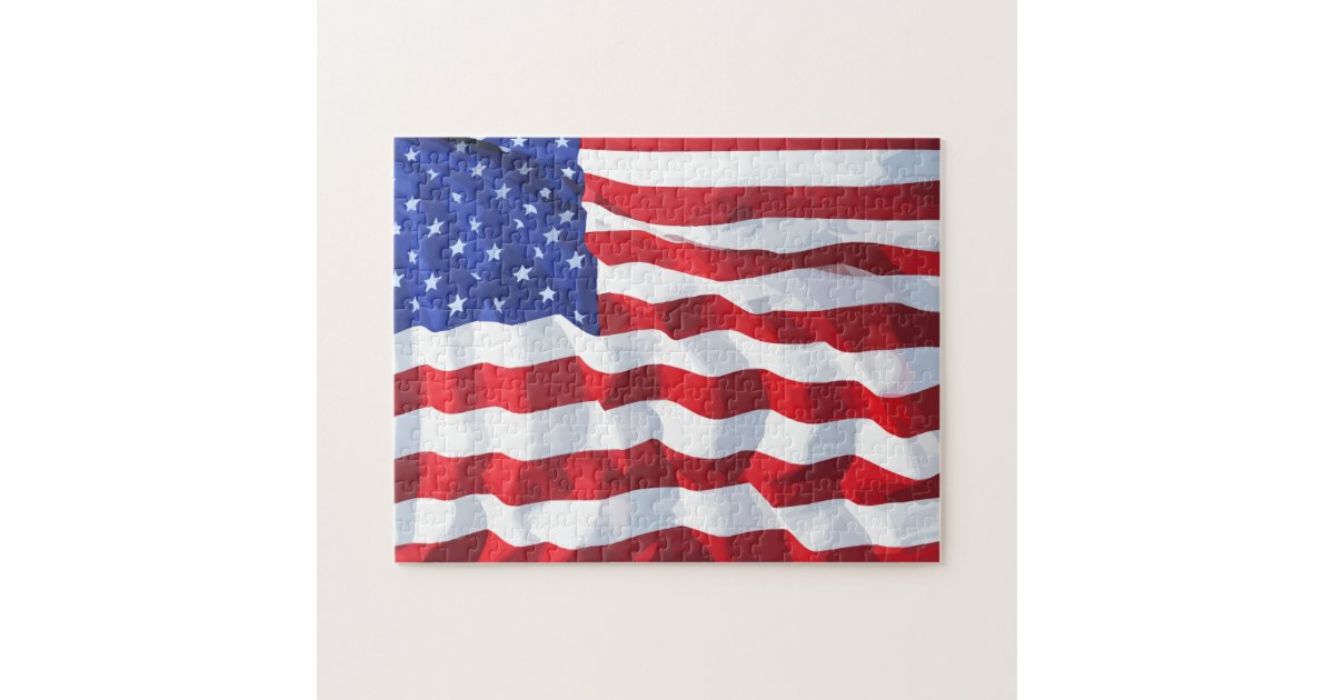 Challenging American Stars And Stripes Jigsaw Puzzle | Zazzle