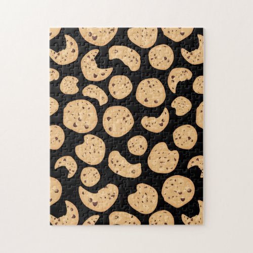Challenging and Fun Chocolate Chip Cookies Pattern Jigsaw Puzzle