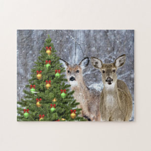 Challenging Christmas Deer Jigsaw Puzzle