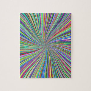 Challenging Colorful Swirling Spiral of Ribbons Jigsaw Puzzle