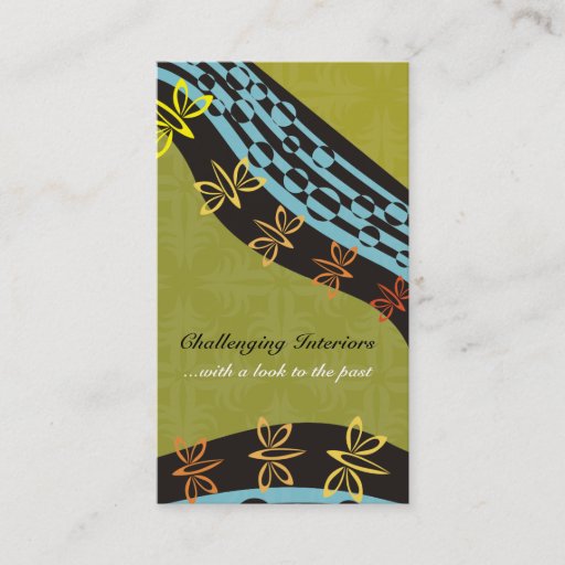 Customizable Challenging Interiors Business Cards