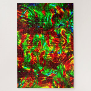 Challenging Lime Green, Red Holographic Puzzles