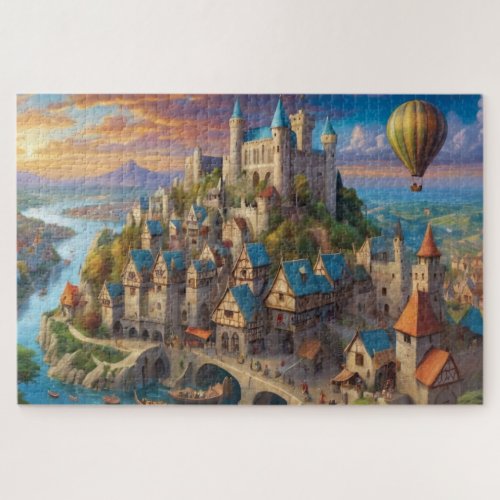 Challenging Medieval City Jigsaw Puzzle