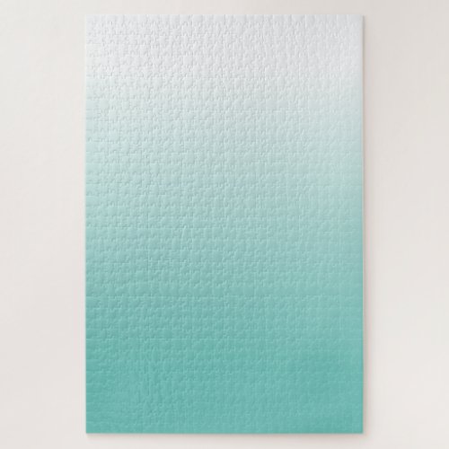Challenging Teal Gradient Ombre Jigsaw Puzzle