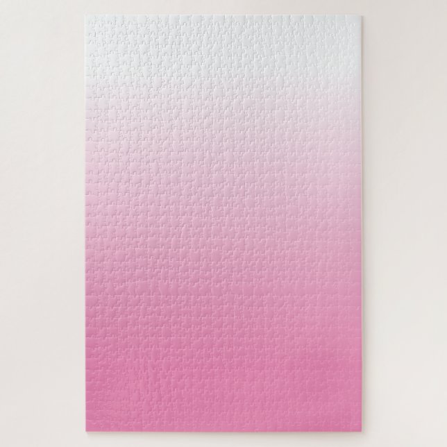 Challenging White to Pink Gradient Ombre Jigsaw Puzzle (Vertical)