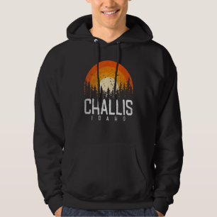 Challis Idaho ID   Retro Style Vintage 70s 80s 90s Hoodie