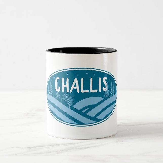 Challis Idaho Outdoors Two-Tone Coffee Mug (Center)