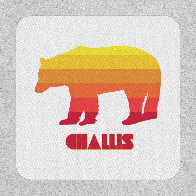 Challis Idaho Rainbow Bear Patch (Front)