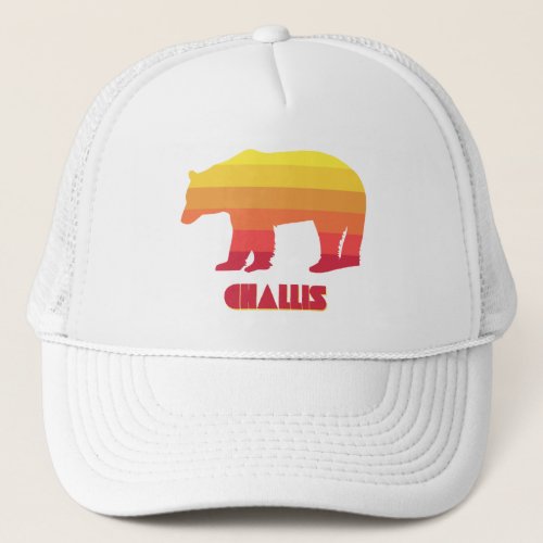 Challis Idaho Rainbow Bear Trucker Hat