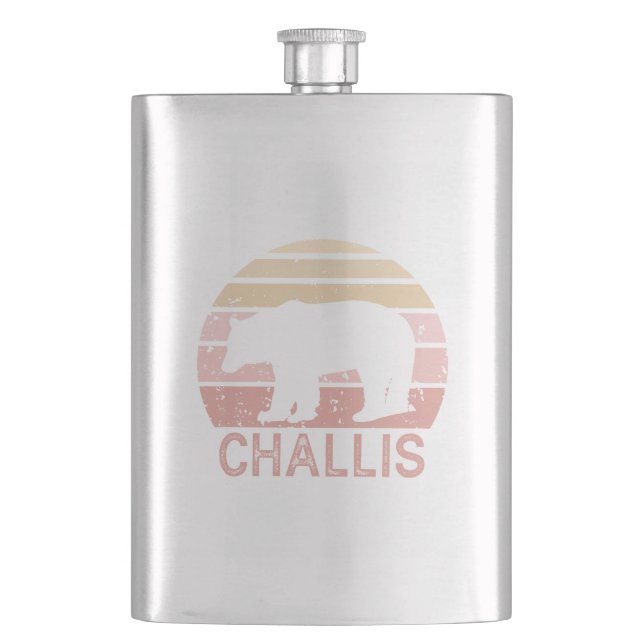 Challis Idaho Retro Bear Flask (Front)