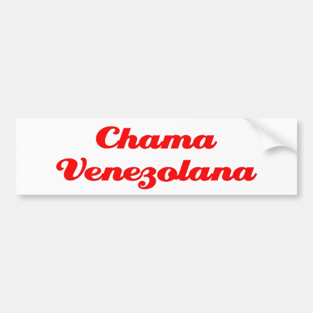 Chama Venezolana Bumper Sticker (Front)