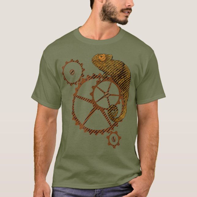 Chamaeleon Steampunk T-Shirt (Front)