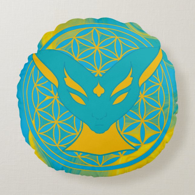 Chamalion Paty Round Pillow (Front)