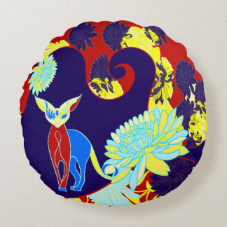 Chamalion Round Pillow