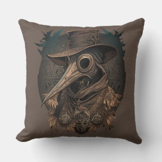 Chaman Doctor Plaga Throw Pillow