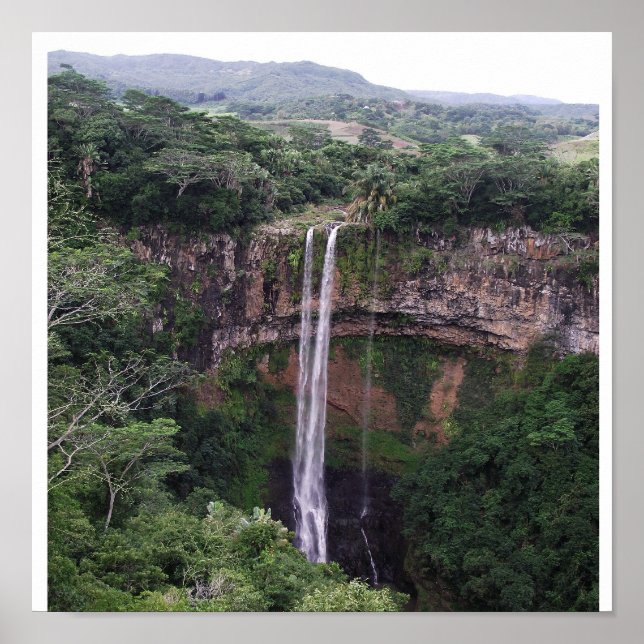 Chamarel Falls, Mauritius Poster (Front)