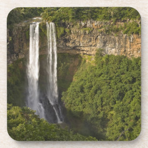 Chamarel Waterfall-highest on Mauritius, over Beverage Coaster