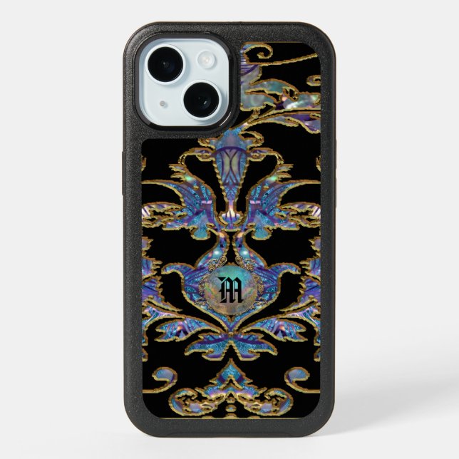 Chambault Pretty  Victorian Monogram iPhone 15 Case (Back)