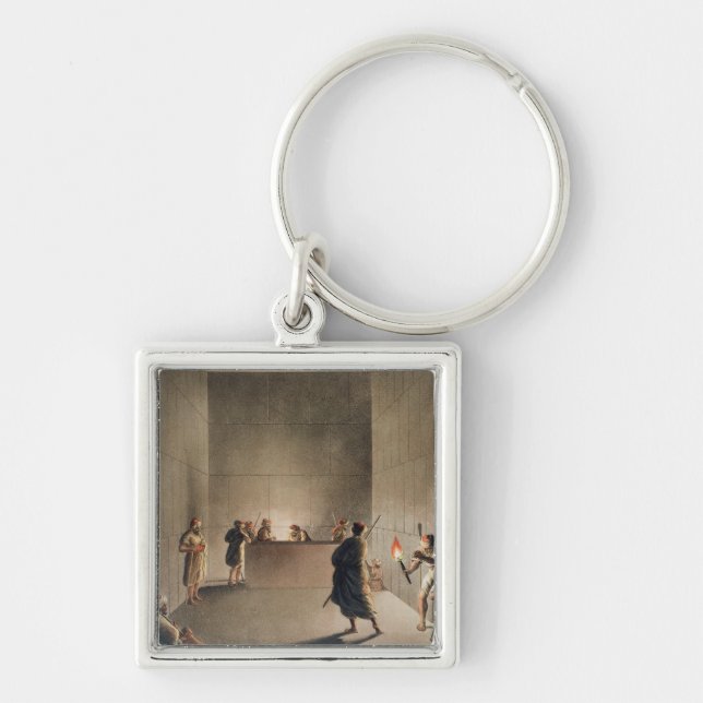 Chamber and Sarcophagus in the Great Pyramid of Gi Keychain (Front)