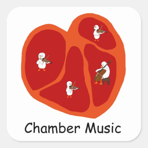 chamber music square sticker