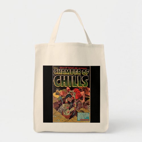 Chamber Of Chills Vintage Comic Book Cover Tote Bag