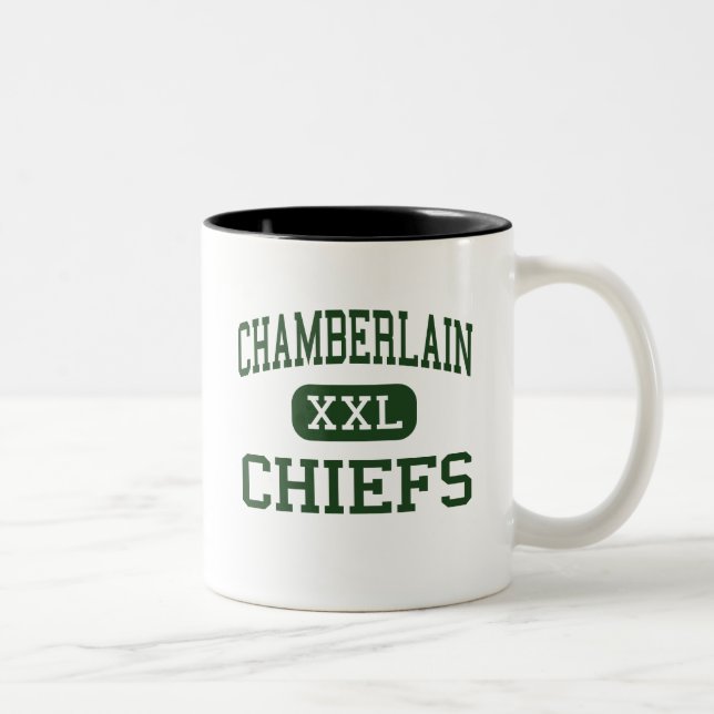 Chamberlain - Chiefs - High School - Tampa Florida Two-Tone Coffee Mug (Right)