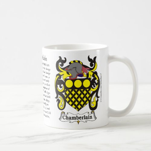 Chamberlain Origin Meaning and the Crest Coffee Mug