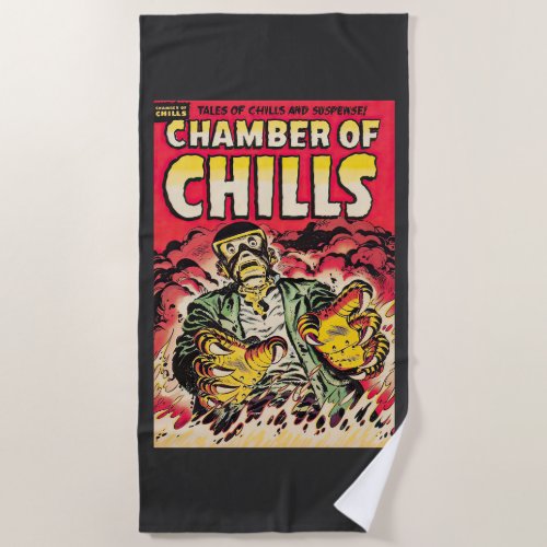 Chambers Of Chills Vintage Comic Thrills Beach Towel