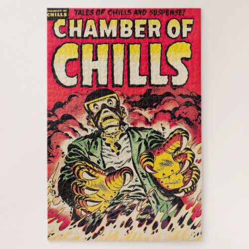 Chambers Of Chills Vintage Comic Thrills Jigsaw Puzzle