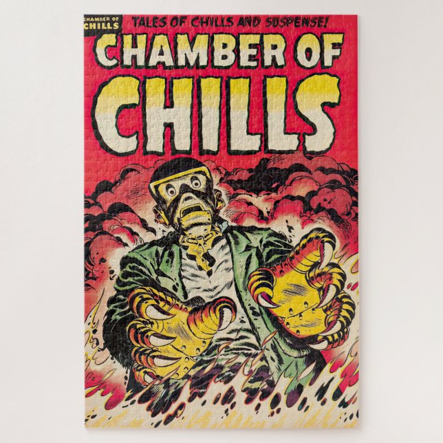 Chambers Of Chills Vintage Comic Thrills Jigsaw Puzzle (Vertical)