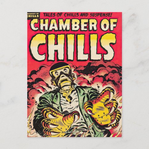 Chambers Of Chills Vintage Comic Thrills Postcard