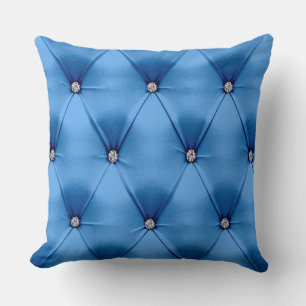 Chambray Blue Beautiful Diamond Truffle Pillows