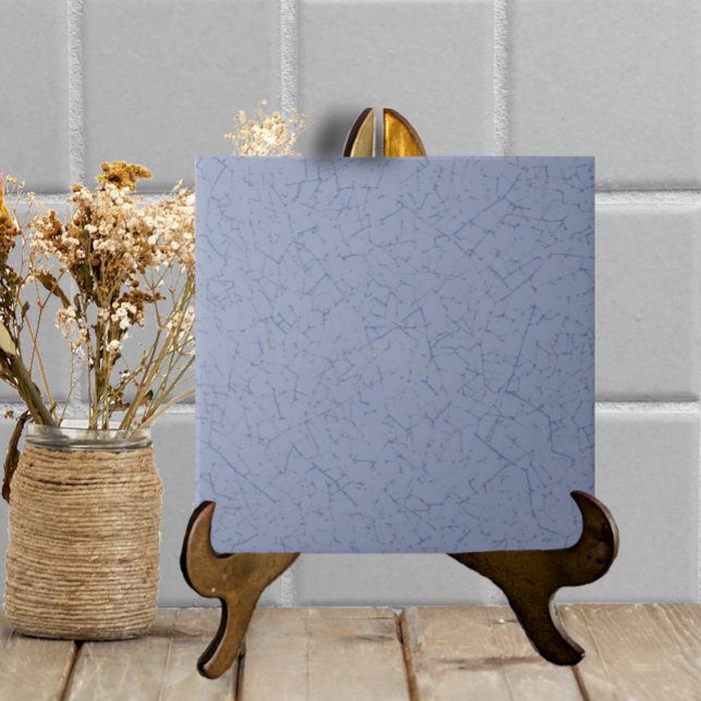 Chambray Blue Crackled Glaze Simple Modern Texture Ceramic Tile (Creator Uploaded)
