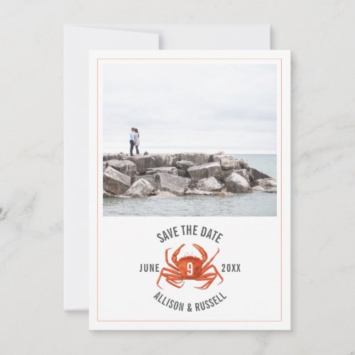 Chambray Crab Rustic Wedding Photo Save The Date