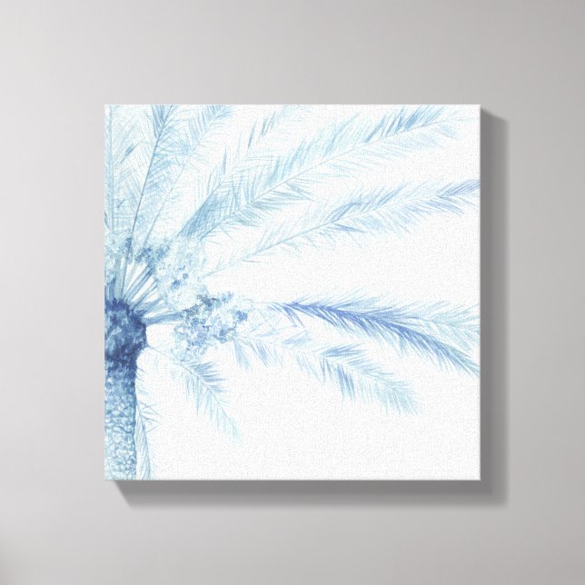 Chambray Palms II Canvas Print (Front)