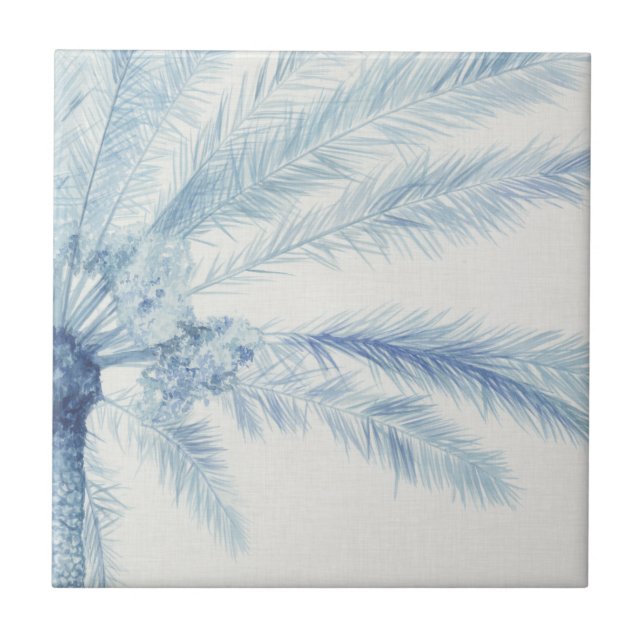 Chambray Palms II Ceramic Tile (Front)