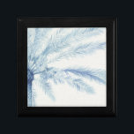 Chambray Palms II Keepsake Box<br><div class="desc">Floral</div>