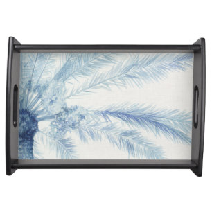 Chambray Palms II Serving Tray
