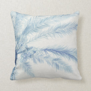 Chambray Palms II Throw Pillow
